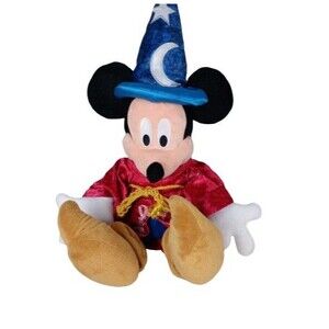 Disney Store MICKEY MOUSE Sorcerer Wizard Fantasia Plush Stuffed Animal 22"